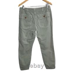 AMO Army Twist Denim Straight Leg Cotton Pants in Military Surplus Size 30