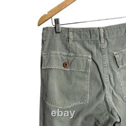 AMO Army Twist Denim Straight Leg Cotton Pants in Military Surplus Size 30