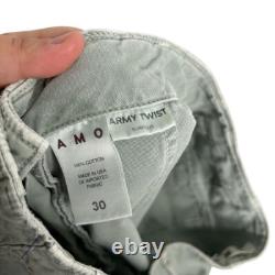 AMO Army Twist Denim Straight Leg Cotton Pants in Military Surplus Size 30