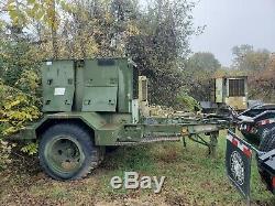 ARMY SURPLUS GENERATOR With 2 WHEEL TRL, 15KW, 50/60Hz. 240/416 V. ENCLOSED