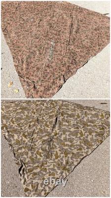 AUSTRIAN Army Zeltbahn, Shelter Quarter. Poncho, Reversible Splinter Camo EXC