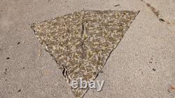 AUSTRIAN Army Zeltbahn, Shelter Quarter. Poncho, Reversible Splinter Camo EXC