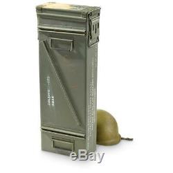 Ammo Metal Can US Army Military Surplus PA154 120 Mortar Bullet Case Storage Box