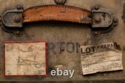 Antique Belber Trunk & Bag Co Military Footlocker, U. S. Army, Labels, MUST READ