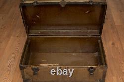 Antique Belber Trunk & Bag Co Military Footlocker, U. S. Army, Labels, MUST READ