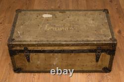 Antique Belber Trunk & Bag Co Military Footlocker, U. S. Army, Labels, MUST READ