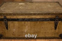 Antique Belber Trunk & Bag Co Military Footlocker, U. S. Army, Labels, MUST READ