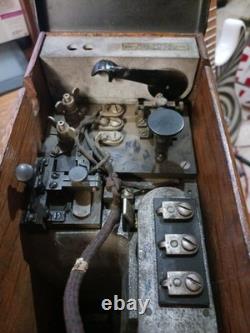 Antique KELLOGG Radio D-14205 US Military WWI Army Field Telephone HANDCRANK