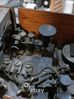 Antique KELLOGG Radio D-14205 US Military WWI Army Field Telephone HANDCRANK