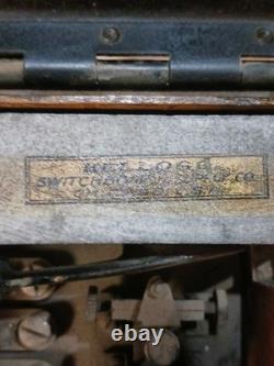 Antique KELLOGG Radio D-14205 US Military WWI Army Field Telephone HANDCRANK