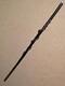 Antique Military Ebonized Swagger Stick- Hand-sculpted Snake Eating Lizard Shaft