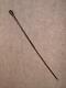 Antique Ww1 Military Skilfully Clad Brown Leather Burr Bamboo Swagger Stick-72cm
