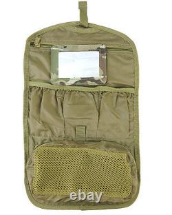 Army Combat Military Compact Hanging BTP Toilet Travel Shave Wash Kit Roll Bag