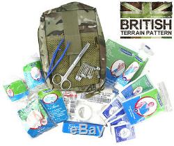 Army Combat Military Deluxe First Aid Kit Medical BTP Camo Travel Survival Pouch