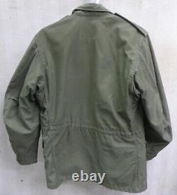 Army Field Jacket US Small Short, Liner & Hood Military Olive Green 60s Vintage