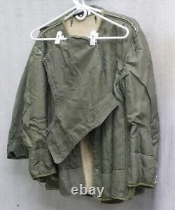 Army Field Jacket US Small Short, Liner & Hood Military Olive Green 60s Vintage