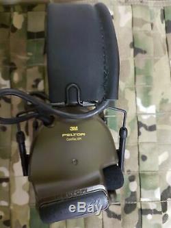 Army Military Peltor 3M ComTac XPI Ear Defenders Headset Green