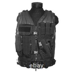 Army USmc Tactical Assault Combat Military Vest Pouches Holster Carrier Black