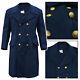 Authentic Military Wool Italian Army Long Overcoat Uniform Air Force Navy New