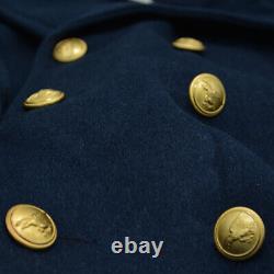 Authentic Military Wool Italian Army Long Overcoat Uniform Air Force Navy NEW