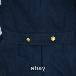 Authentic Military Wool Italian Army Long Overcoat Uniform Air Force Navy NEW