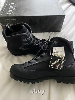 BNIB AKU Goretex Tactical Walking Military Boots Black Size 10 L High Liability