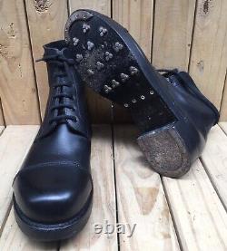 BRITISH ARMY Black AMMO BOOTS Military Royal Guards Parade Hobnail Cadets 10 L