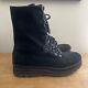 Bally Sangallo Military Combat Boots Black Leather Sz Us 7 Army Switzerland