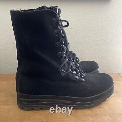 Bally Sangallo Military Combat Boots Black Leather Sz US 7 Army Switzerland