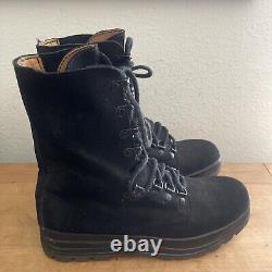 Bally Sangallo Military Combat Boots Black Leather Sz US 7 Army Switzerland