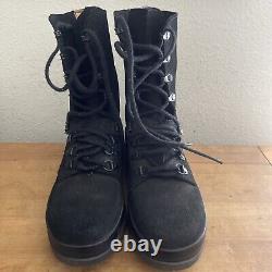 Bally Sangallo Military Combat Boots Black Leather Sz US 7 Army Switzerland