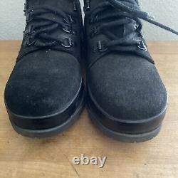 Bally Sangallo Military Combat Boots Black Leather Sz US 7 Army Switzerland