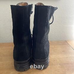 Bally Sangallo Military Combat Boots Black Leather Sz US 7 Army Switzerland