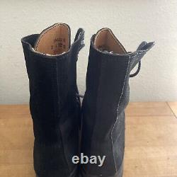 Bally Sangallo Military Combat Boots Black Leather Sz US 7 Army Switzerland