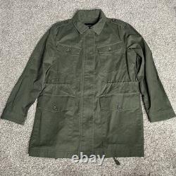 Banana Republic Field Jacket Mens Large Green Military Surplus Coat Zip NWT Flex