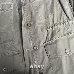 Banana Republic Field Jacket Mens Large Green Military Surplus Coat Zip NWT Flex