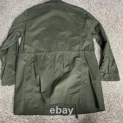 Banana Republic Field Jacket Mens Large Green Military Surplus Coat Zip NWT Flex