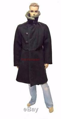 Bekesha Black Jacket Russian Army Officer Winter Sheepskin Coat USSR TULUP Warm