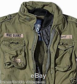Brandit M65 Giant Mens Military Parka Us Army Jacket Winter Zip Out Liner Olive