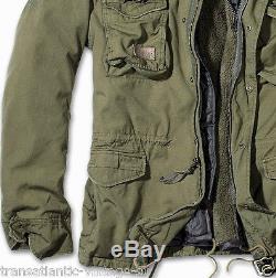 Brandit M65 Giant Mens Military Parka Us Army Jacket Winter Zip Out Liner Olive