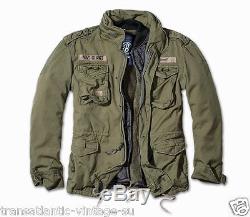 Brandit M65 Giant Mens Military Parka Us Army Jacket Winter Zip Out Liner Olive