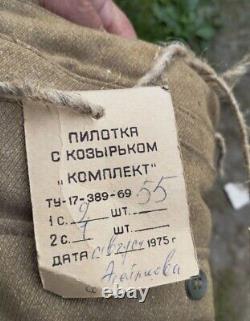 Brief RARE Military Soviet Army Olive 40 pieces Cap Hat Afghanistan. Size 53-55