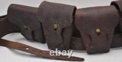 British Army 1903 Pattern Leather Ammunition Bandolier WW1 Era Military Surplus