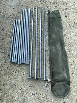 British Army 9x9 Tent Pole Set 9x9 Command Post Army Military Tent Spare Re