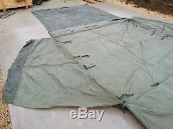 British Army CVRT Scorpion Fox Tent CANVAS & POLES Bivvy Bivi Shelter Military