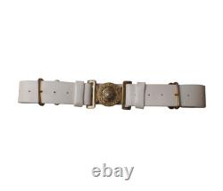 British Army Irish Guards White Leather Buff Belt Military Surplus Ceremonial British Army Irish Guards White Leather Buff Belt Military Surplus Ceremonial
