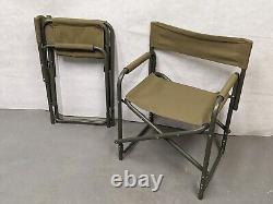 British Army Military Folding Canvas Recreational Directors Chair Land Rover