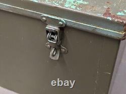 British Army Military Heavy Duty Metal Lockable Storage Case Tool Box Land Rover