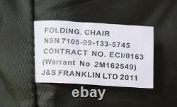 British Army Military MOD Folding Canvas Chair Current Issue New