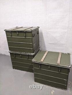 British Army Military MOD Vintage Aluminium Transport Flight Storage Case Box